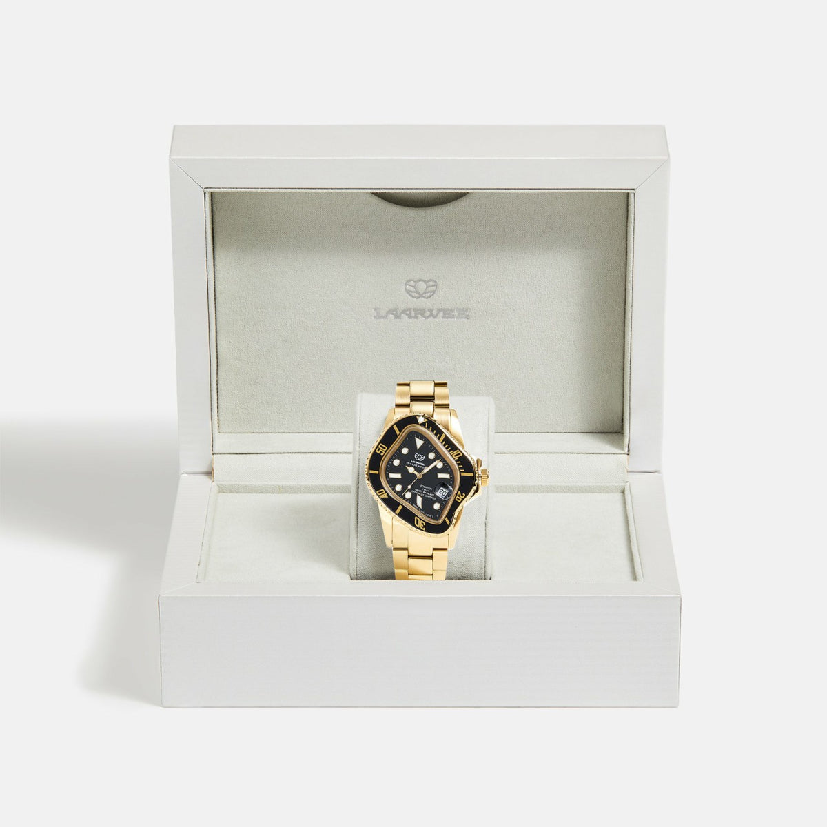 LAARVEE Golden Precision Steel - Black Bezel / Black Dial | Kith