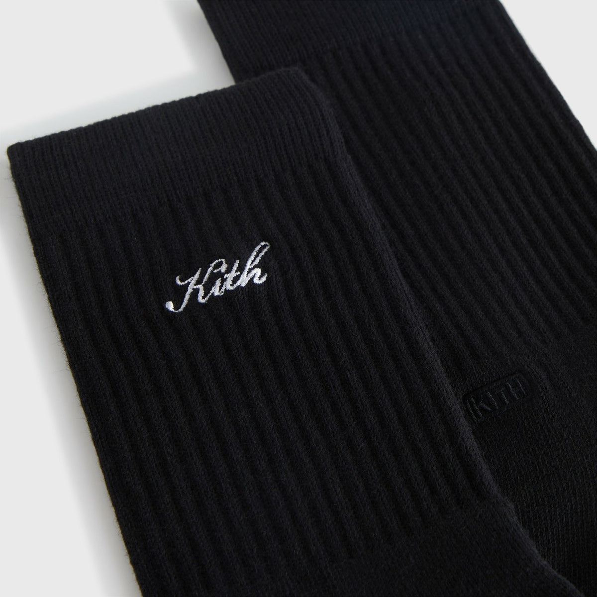 Kith Women Script Classic Crew Socks - Black | Kith
