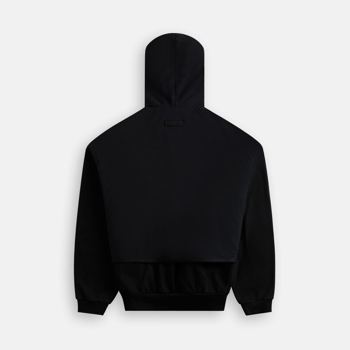Essentials Nylon Fleece Hooded Sweater - Jet Black | Kith