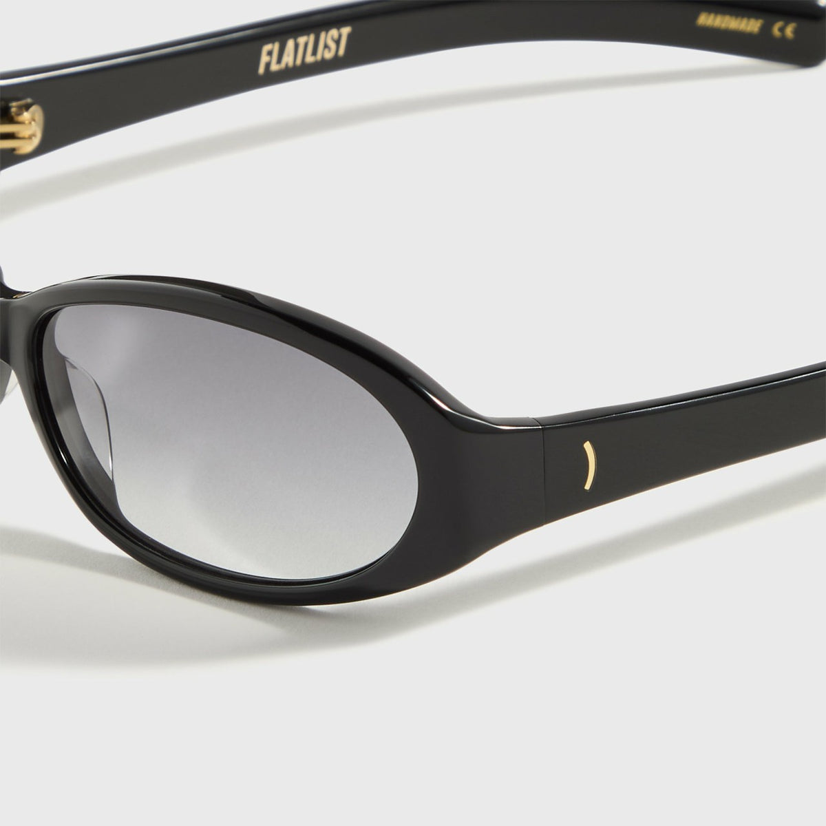 Flatlist Opel Sunglasses - Solid Black / Solid Black Lens | Kith