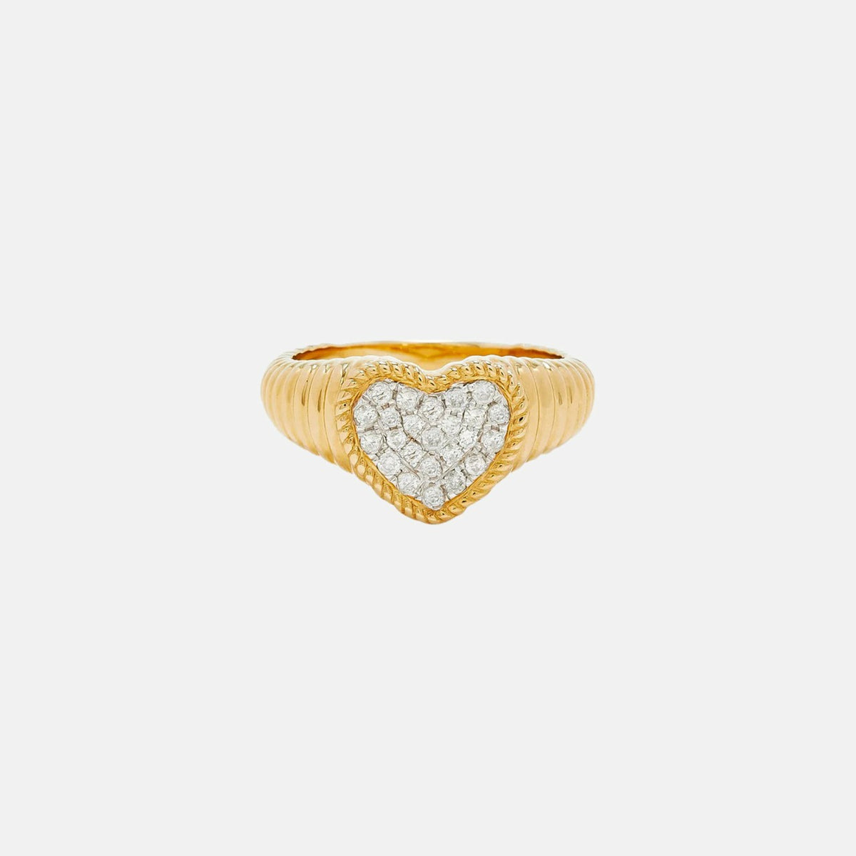Yvonne Leon Baby Chevaliere Coeur Berlingot Diamants Jaune - Yellow Go | Kith