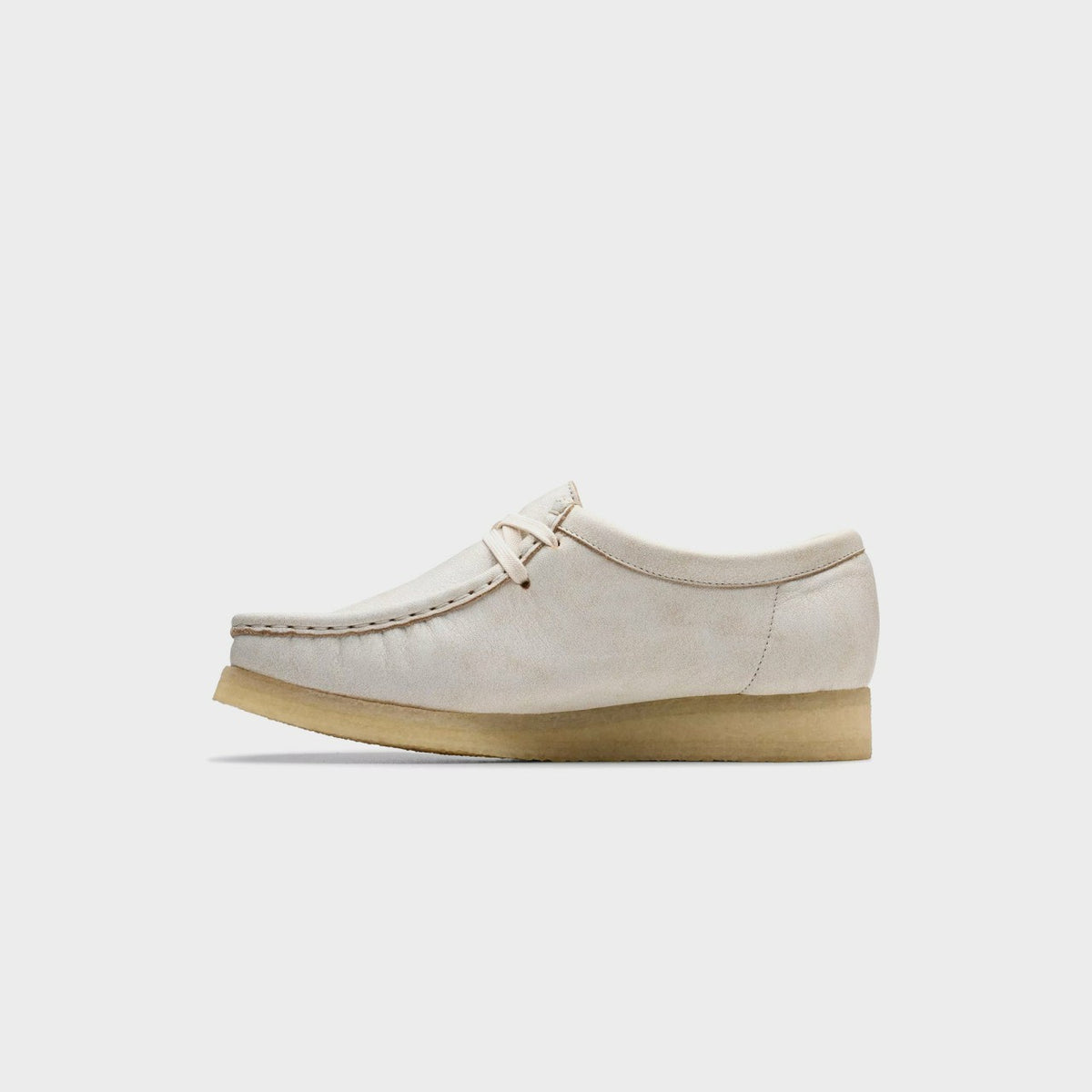 Clarks Wallabee - White Leather | Kith