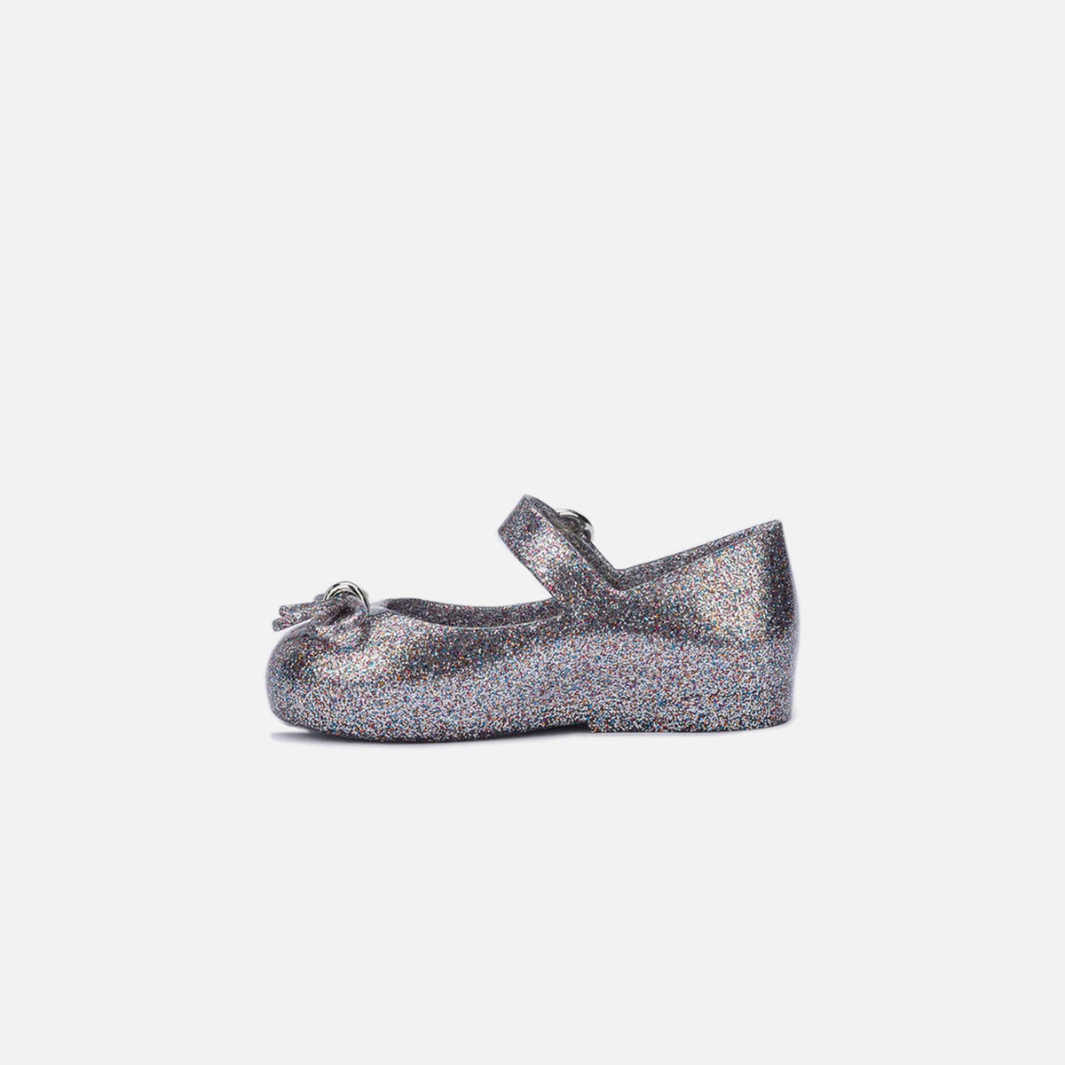Melissa Mini Sweet Love Flat BB - Silver Glitter | Kith
