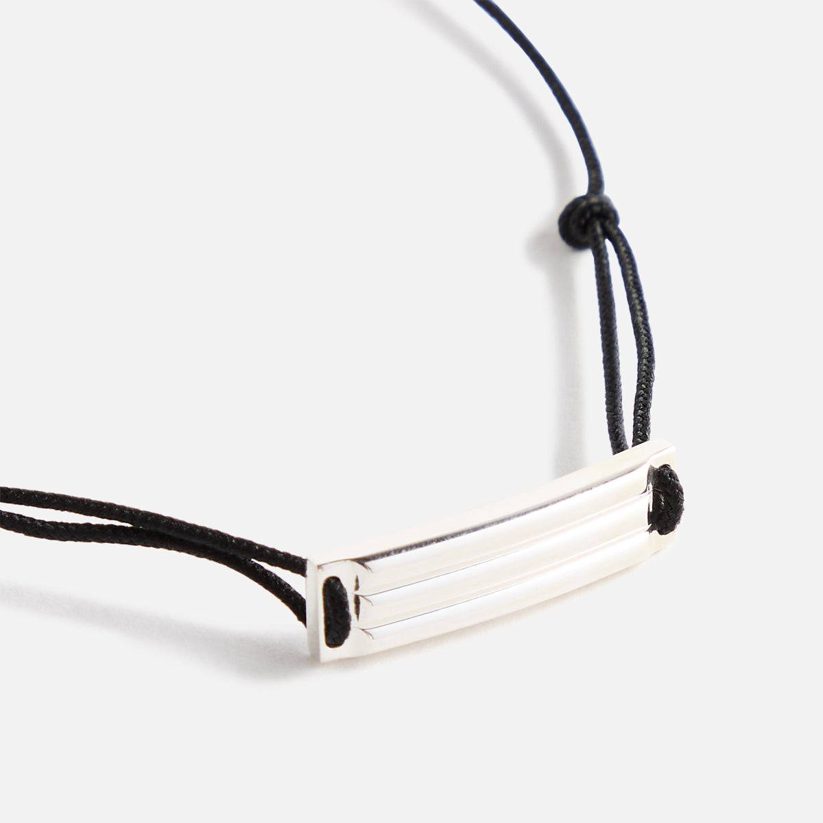 Le Gramme 5 Grammes Godron Cord Polished - Black / Silver | Kith