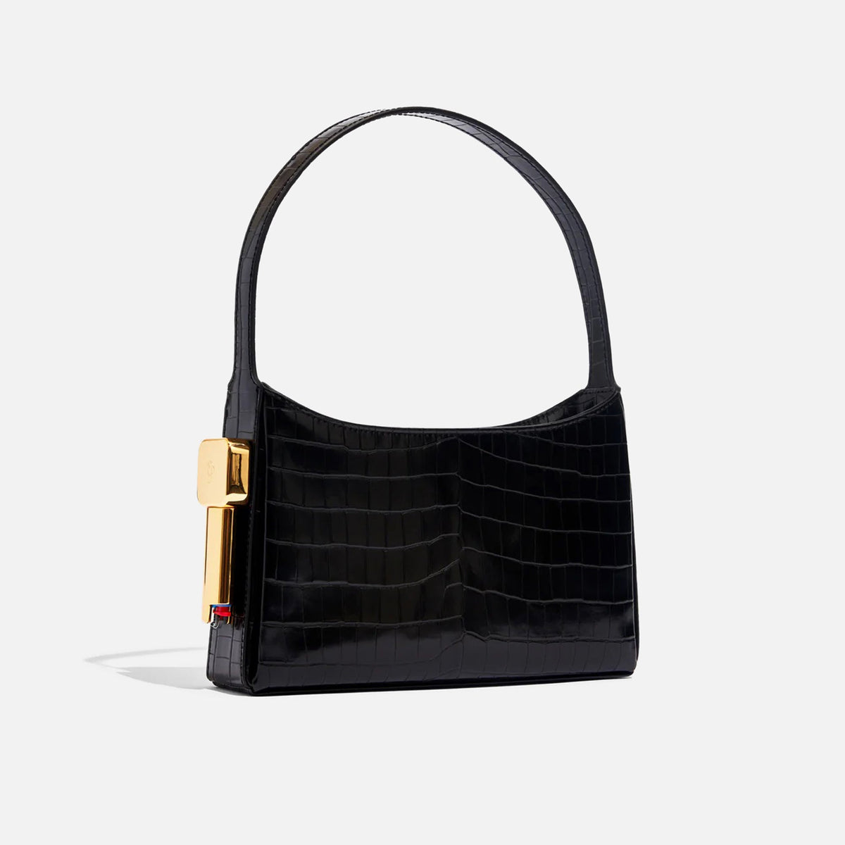 Edie Parker Burn Shoulder Bag - Black Croc | Kith