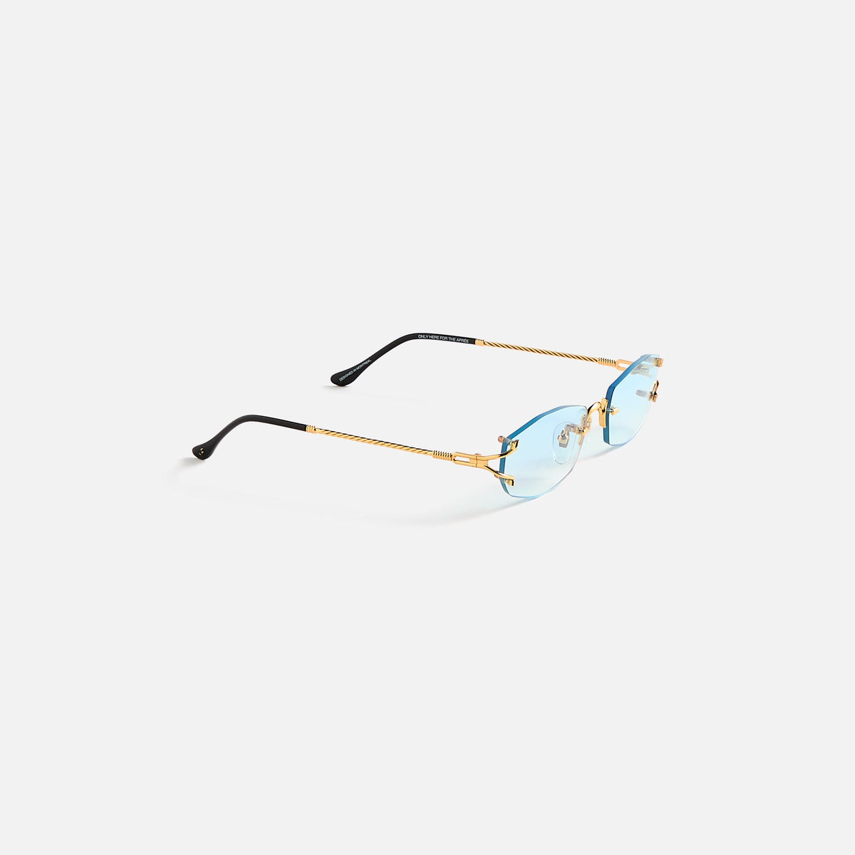 Vintage Frames Aspen Drill Mount 24KT Gold - Blue | Kith