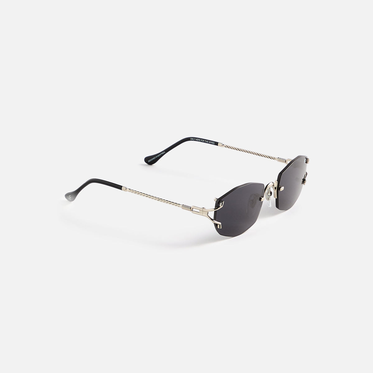 Vintage Frames Aspen Drill Mount 24KT White Gold - Navy | Kith