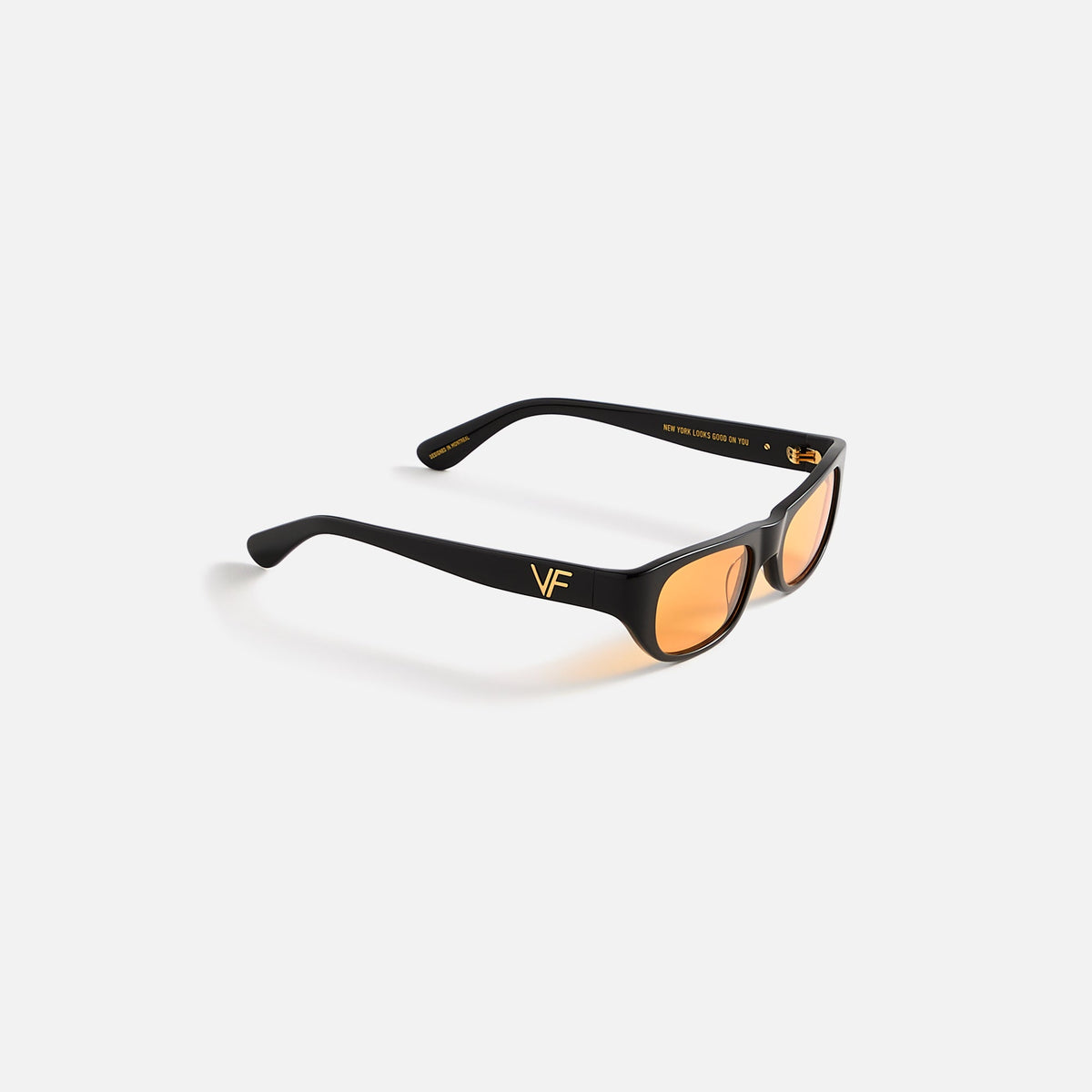 Vintage Frames Bowery Black Acetate - Yellow | Kith