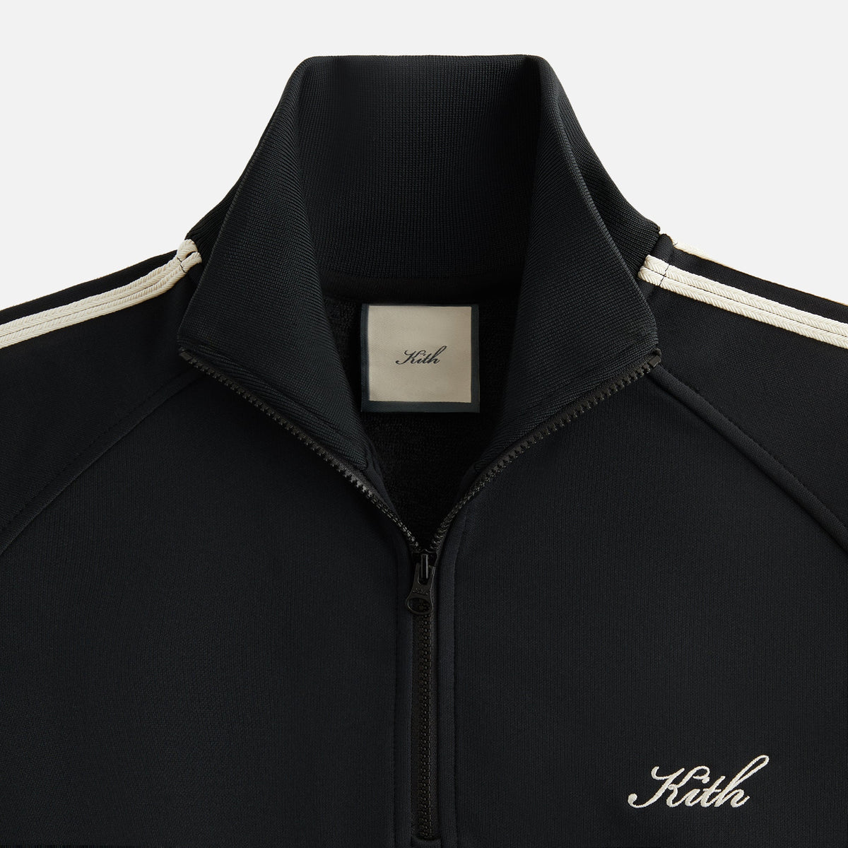 Kith Women Everly Tricot Track Quarter Zip - Black | Kith