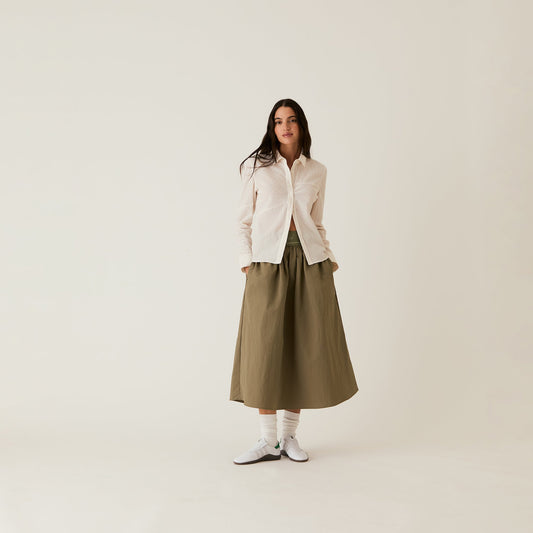 Kith Women Ella Patchwork Fitted Shirt - Oxide | Kith