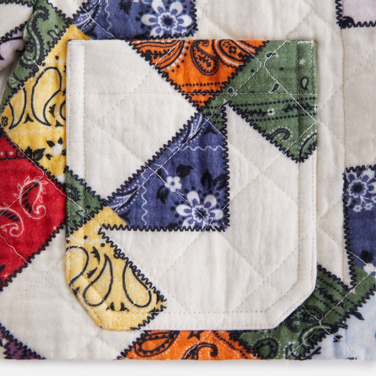Kith Kids Quilted Patchwork Cropped Liner - Sandrift | Kith