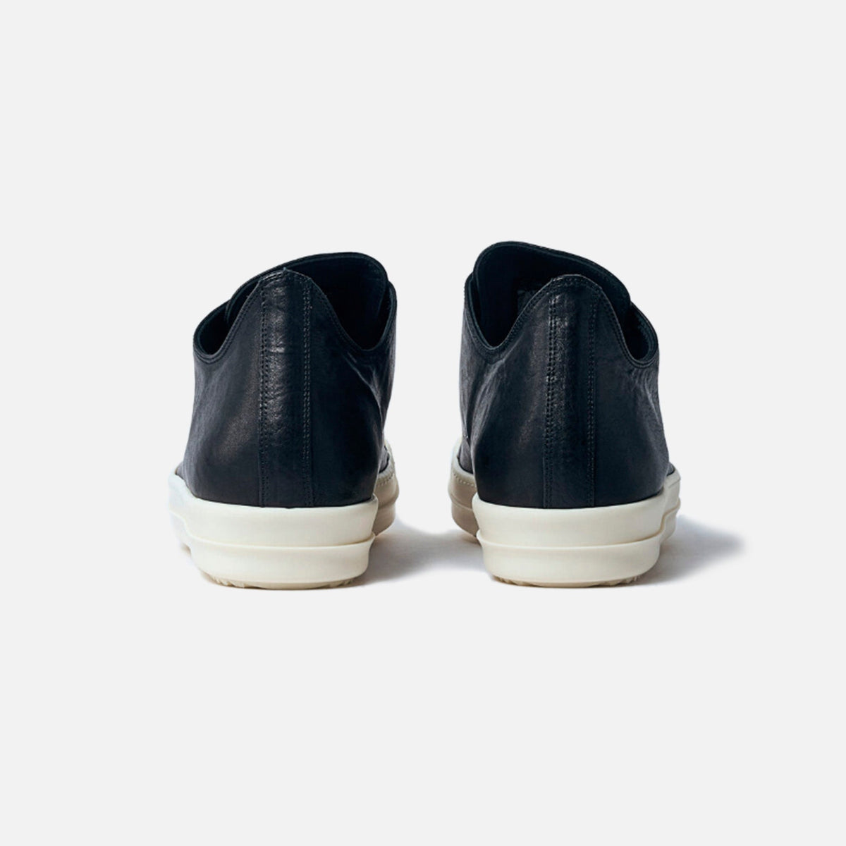 Rick Owens WMNS Scarpe Low Sneaker - Scarpe in Pelle Black / Milk / Mi | Kith