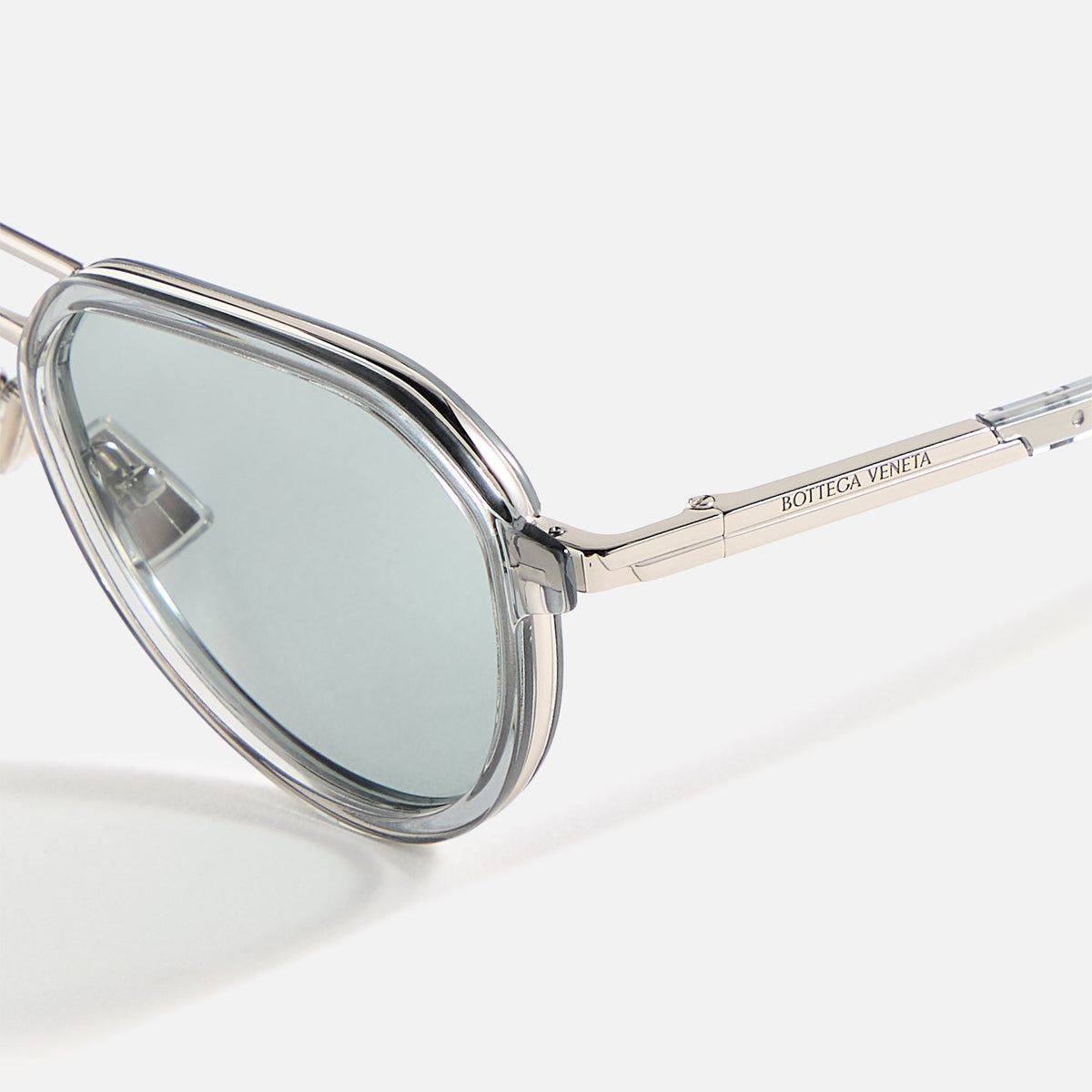 Bottega Veneta Aviator Frames - Denim Blue | Kith