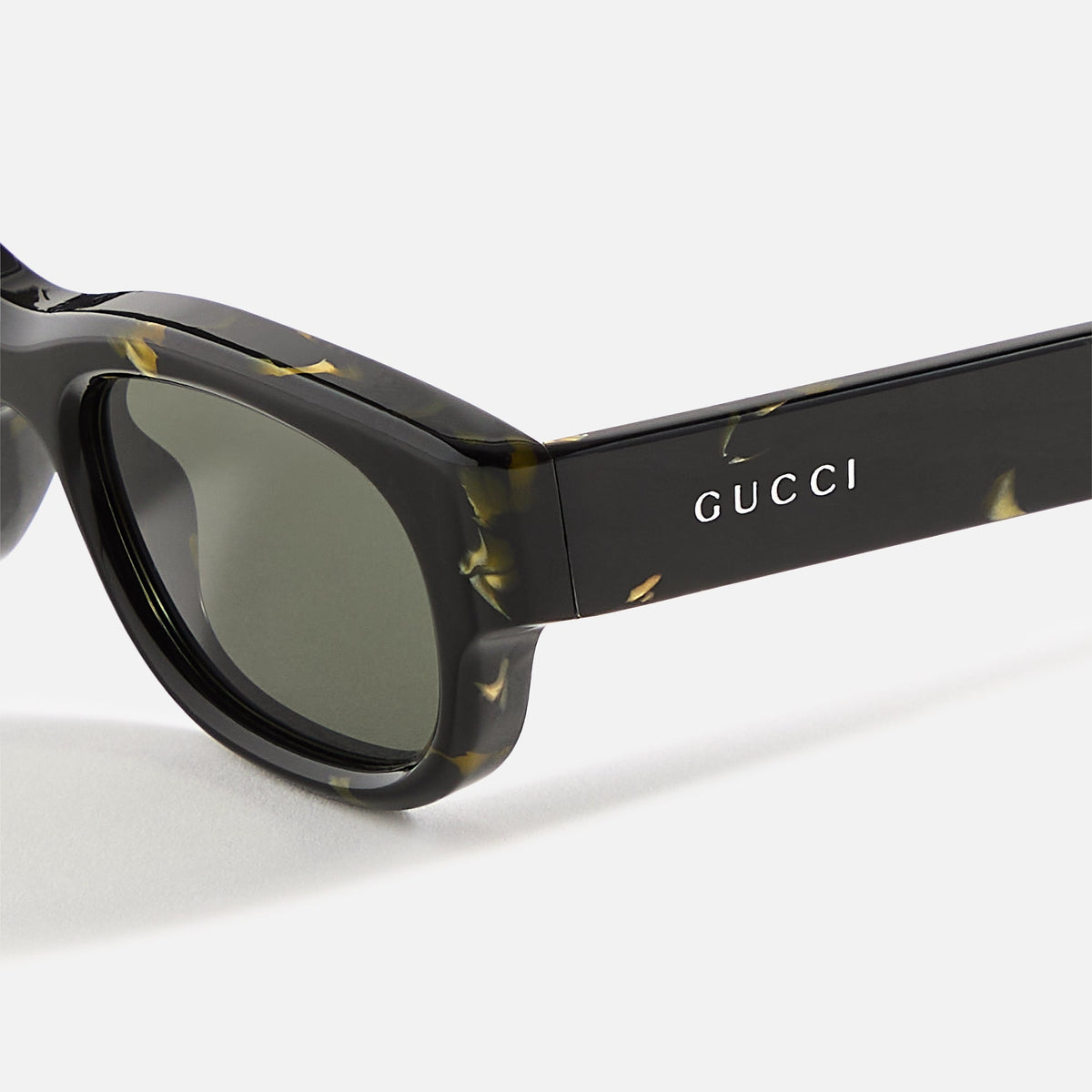 Gucci Transparent Rectangular Frames - Black | Kith