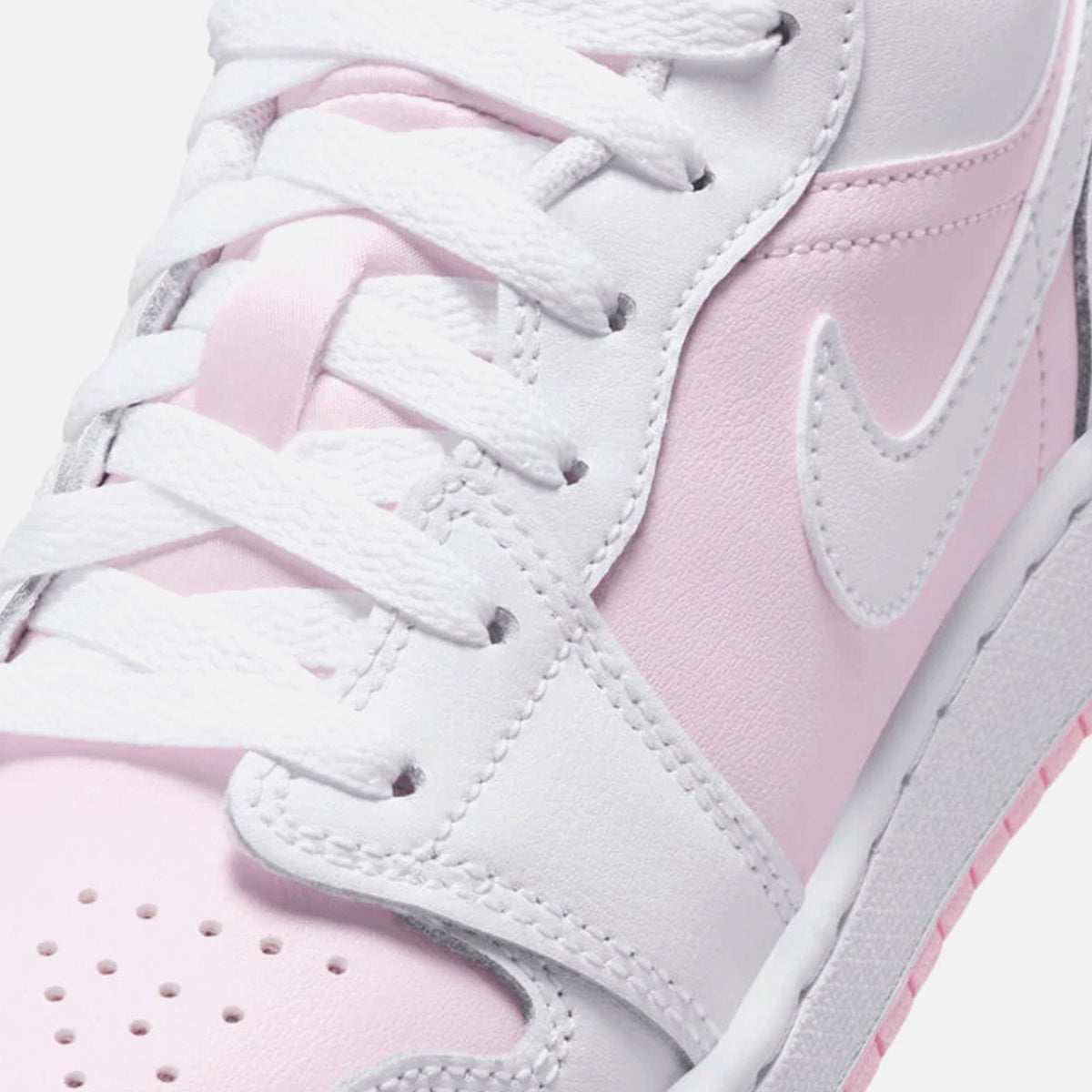 Jordan GS Air Jordan 1 Low - Pink Foam / White / Fire Red | Kith