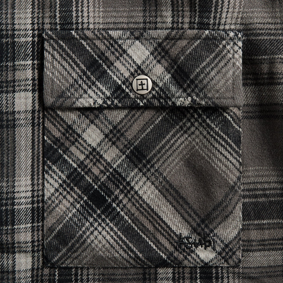 Ksubi Snakebite Shirt - Check Charcoal | Kith