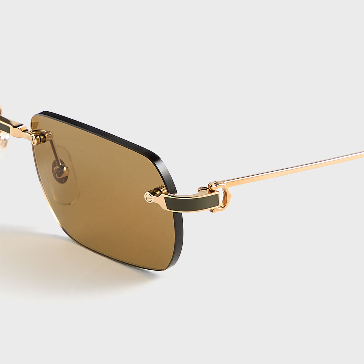 Cartier 55 Sunglasses - Gold / Brown | Kith