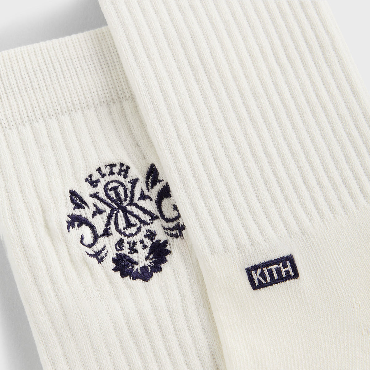 Kith Ornate Crest Logo Crew Socks - Silk | Kith