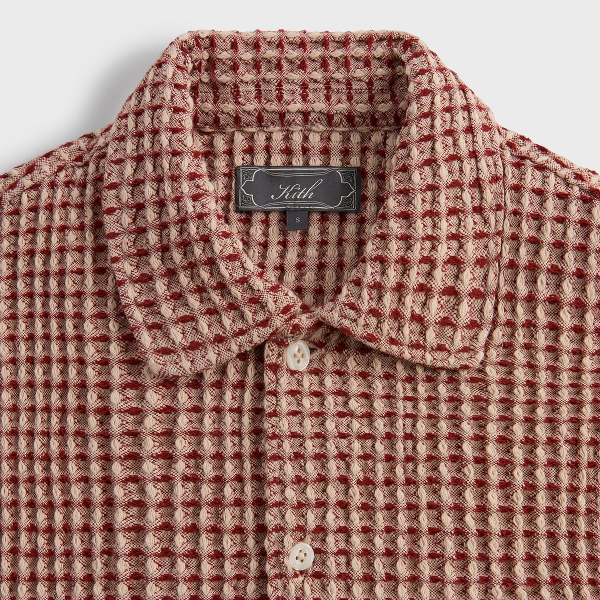Kith Geometric Diamond Short Sleeve Boxy Collared Overshirt - Bitters | Kith