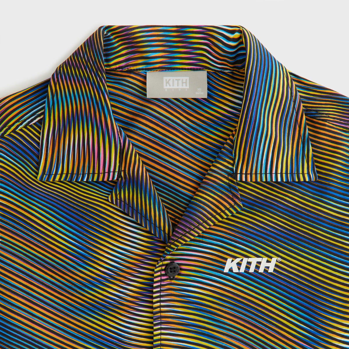 Kith Kids Moire Camp Shirt - Black | Kith