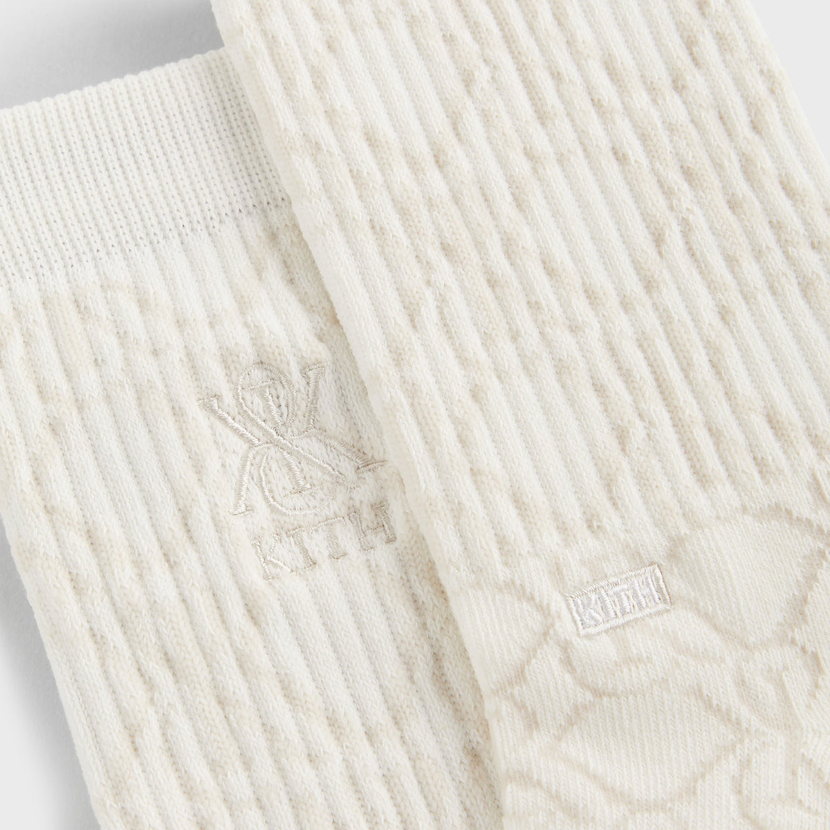 Kith Crest Monogram Jacquard Crew Socks - Silk | Kith