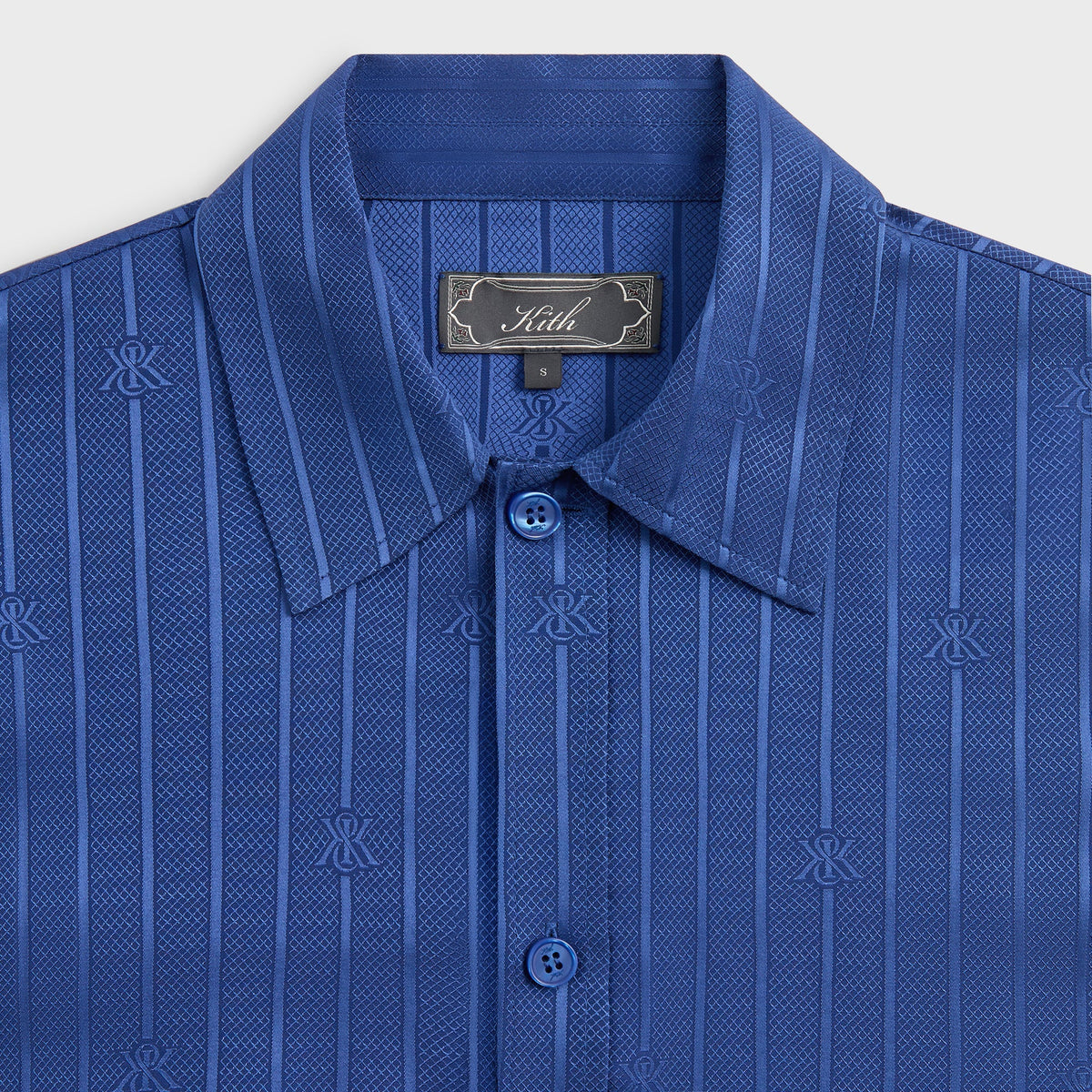 Kith Crest Logo Boxy Collared Overshirt - Bow | Kith