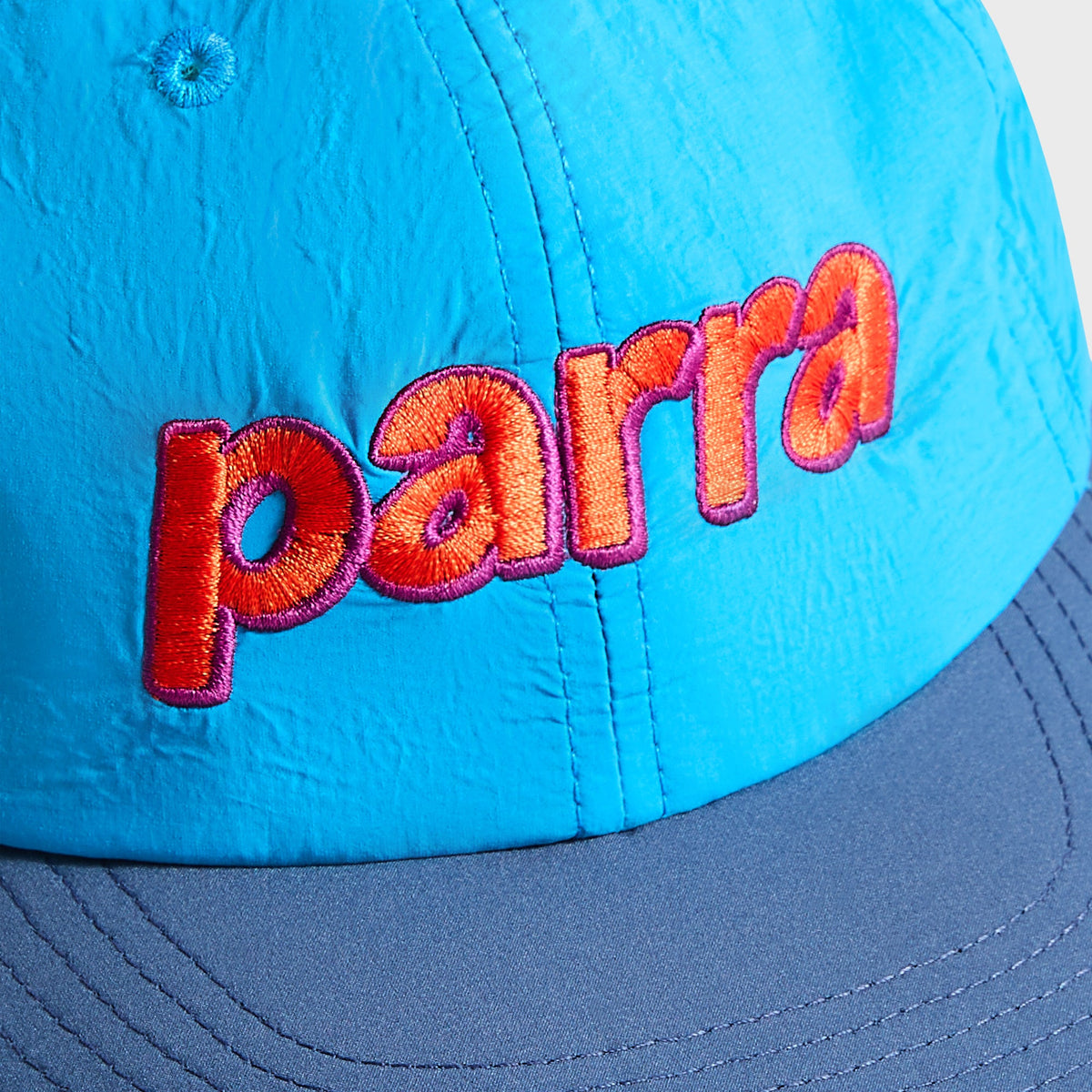 by Parra Lowercase 6 Panel Cap - Blue / Orange | Kith