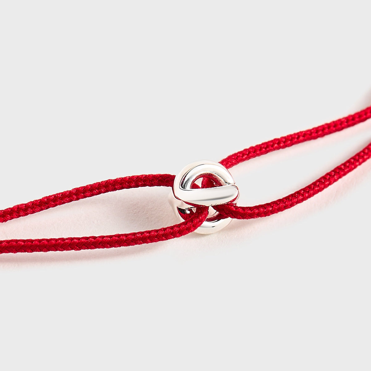 Le Gramme 1g Cord Bracelet Entrelacs Cord Bracelet - Red / Silver | Kith