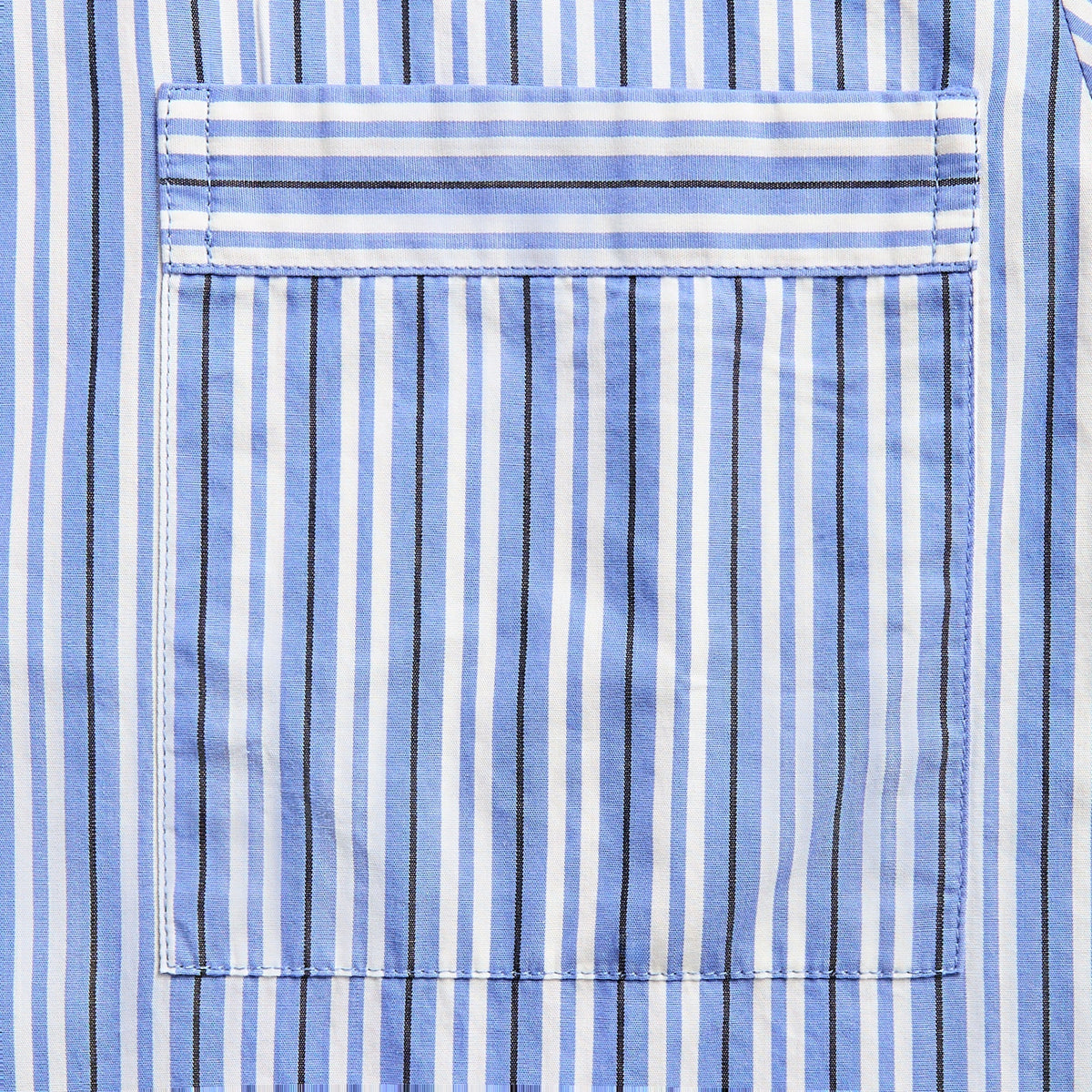 Tekla Cotton Poplin Pyjama Shirt - Penny Stripes | Kith