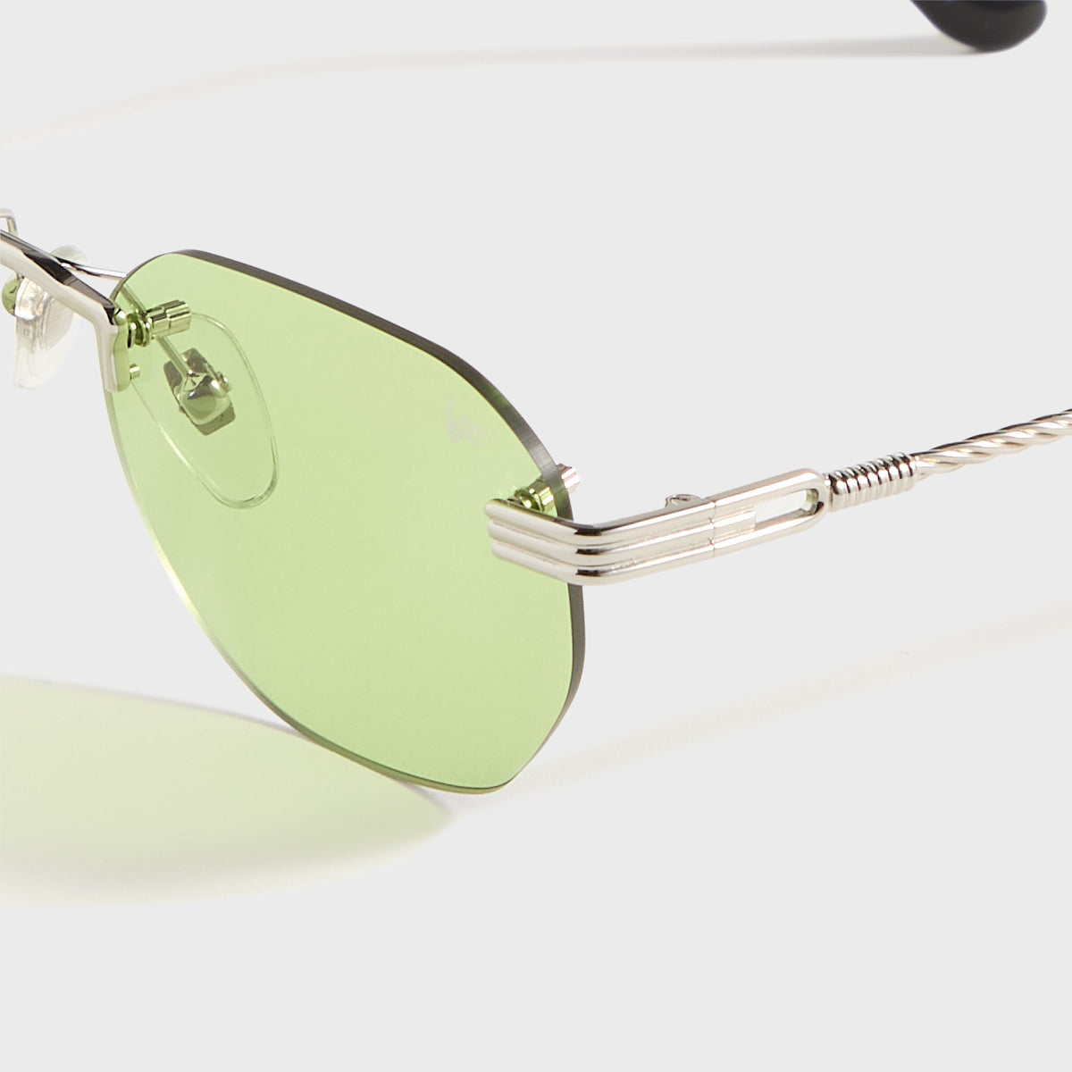 Vintage Frames Detroit Player Rimless Drill Mount 24KT - White Gold / | Kith