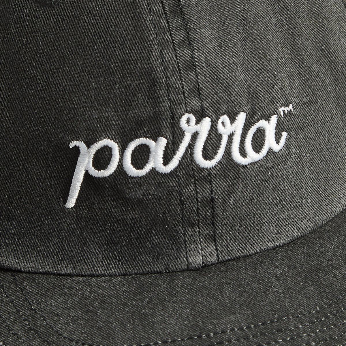 by Parra Scripted 6 Panel Cap - Washed Black | Kith