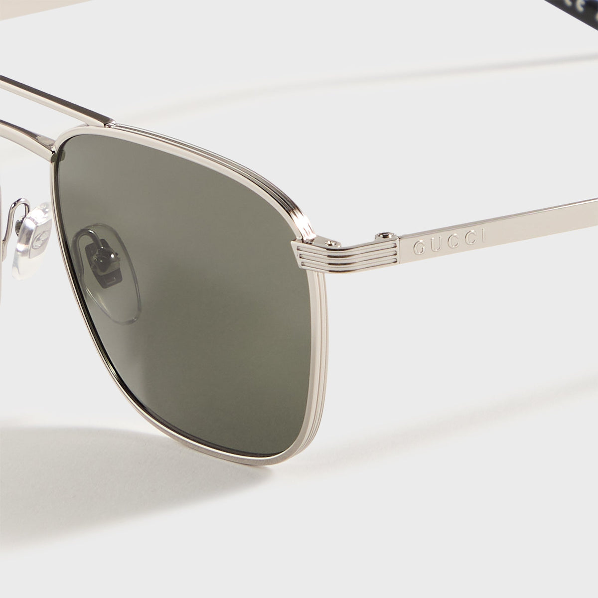 Gucci Square Sunglasses - Silver | Kith