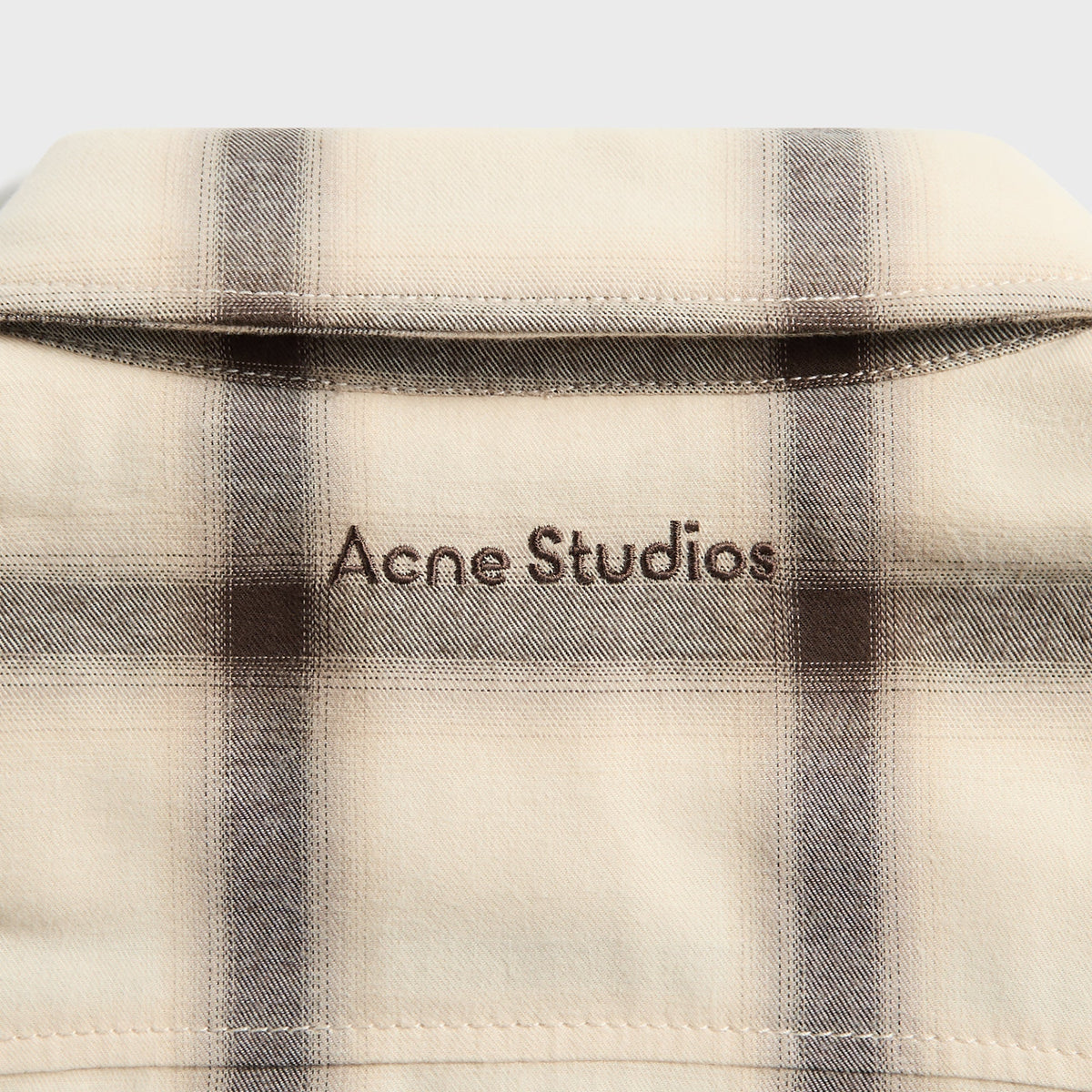 Acne Studios Flannel Button-Up Shirt - Beige / Multi | Kith
