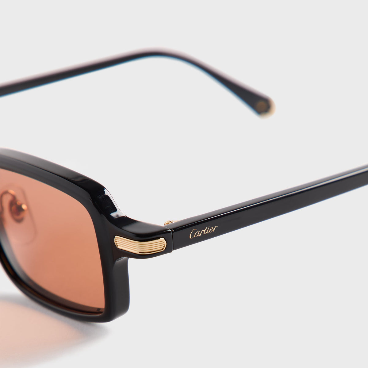 Cartier Square Sunglasses - Black / Amber | Kith
