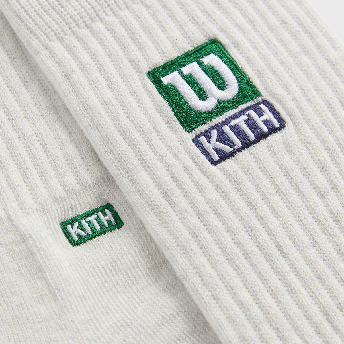 Kith for Wilson Logo Crew Socks - Light Heather Grey | Kith