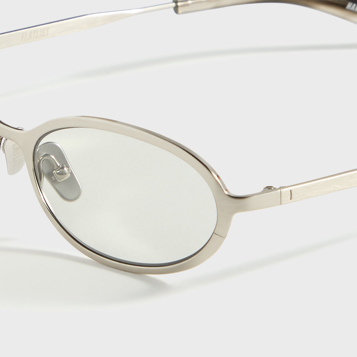 Flatlist Cohen - Brushed Silver / Transparent Grey Lens | Kith
