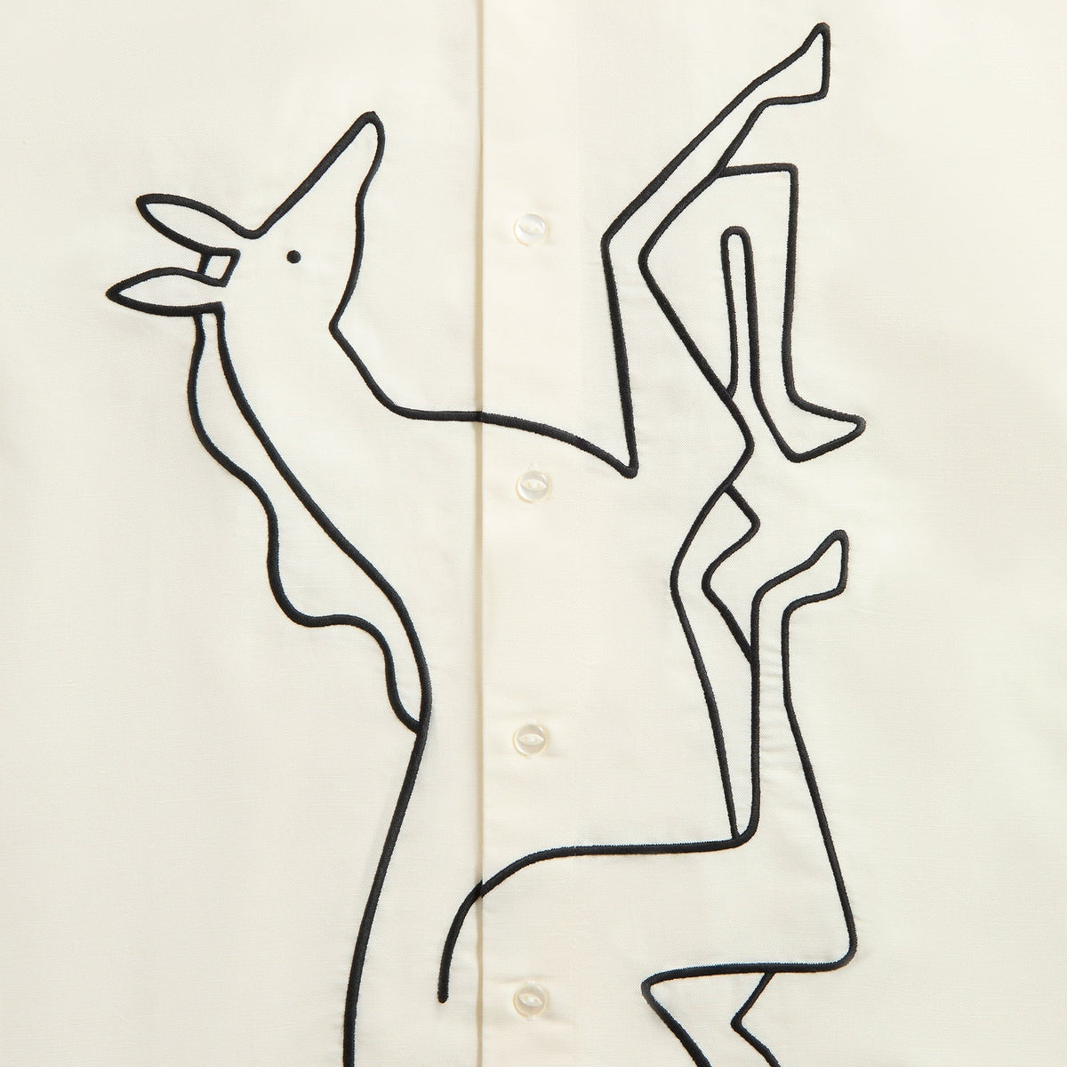 by Parra Vertical Horse Short Sleeve Shirt - Off White | Kith