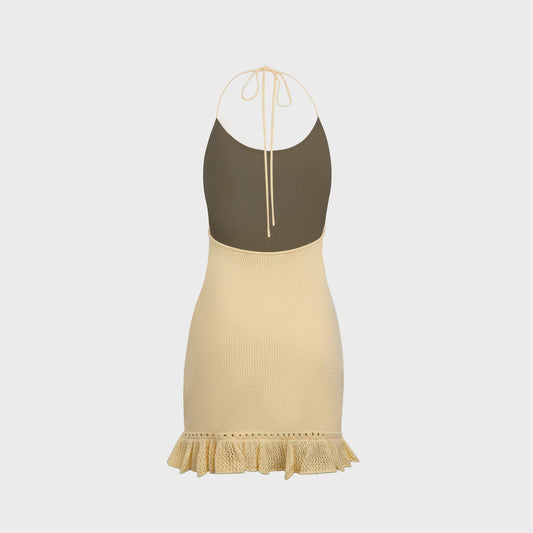 Crochet Halter Dress - Honey Butter | Kith