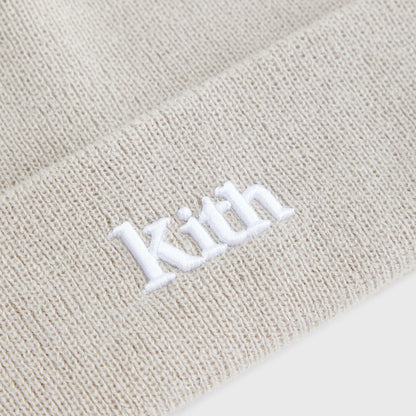 Kith Kids Classic Serif Logo Beanie - Plaster | Kith
