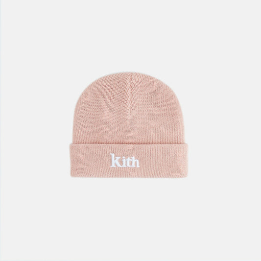 Kith Baby Classic Serif Logo Beanie - Rose | Kith