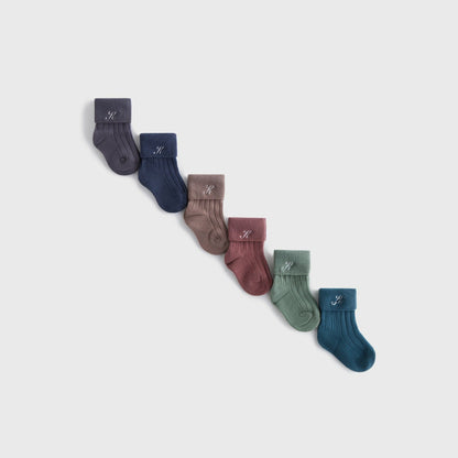 Kith Baby Palette 6-Pack Socks - Battleship | Kith