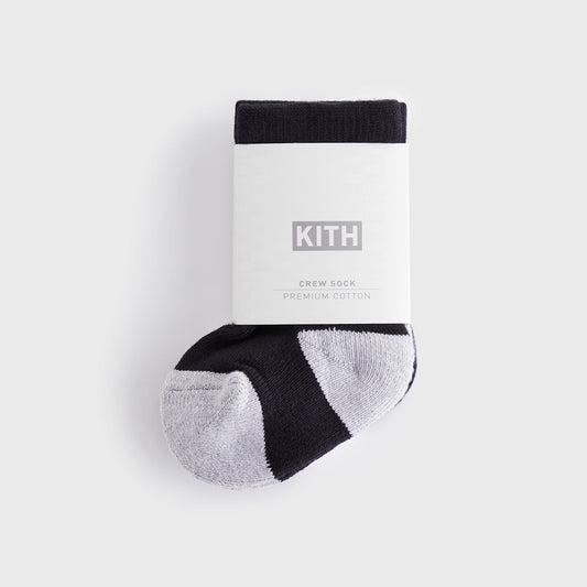 Kith Baby Classic Crew 2-Pack Socks - White / Black | Kith