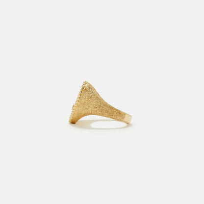 Yvonne Leon Chevaliere Coeur Pailletee Or Jaune - Yellow Gold | Kith