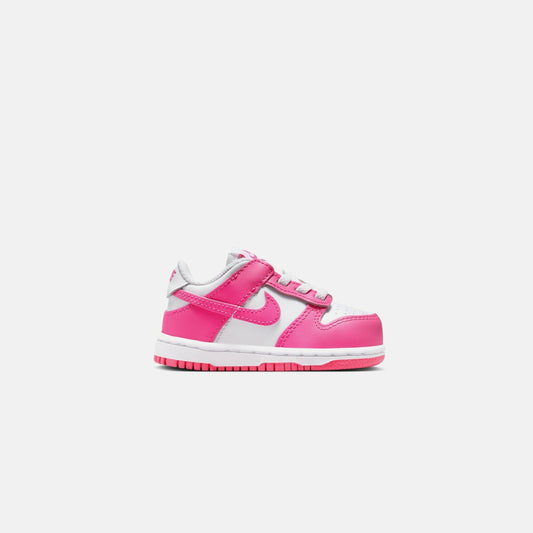 Nike TD Dunk Low - White / Laser Fuchsia | Kith