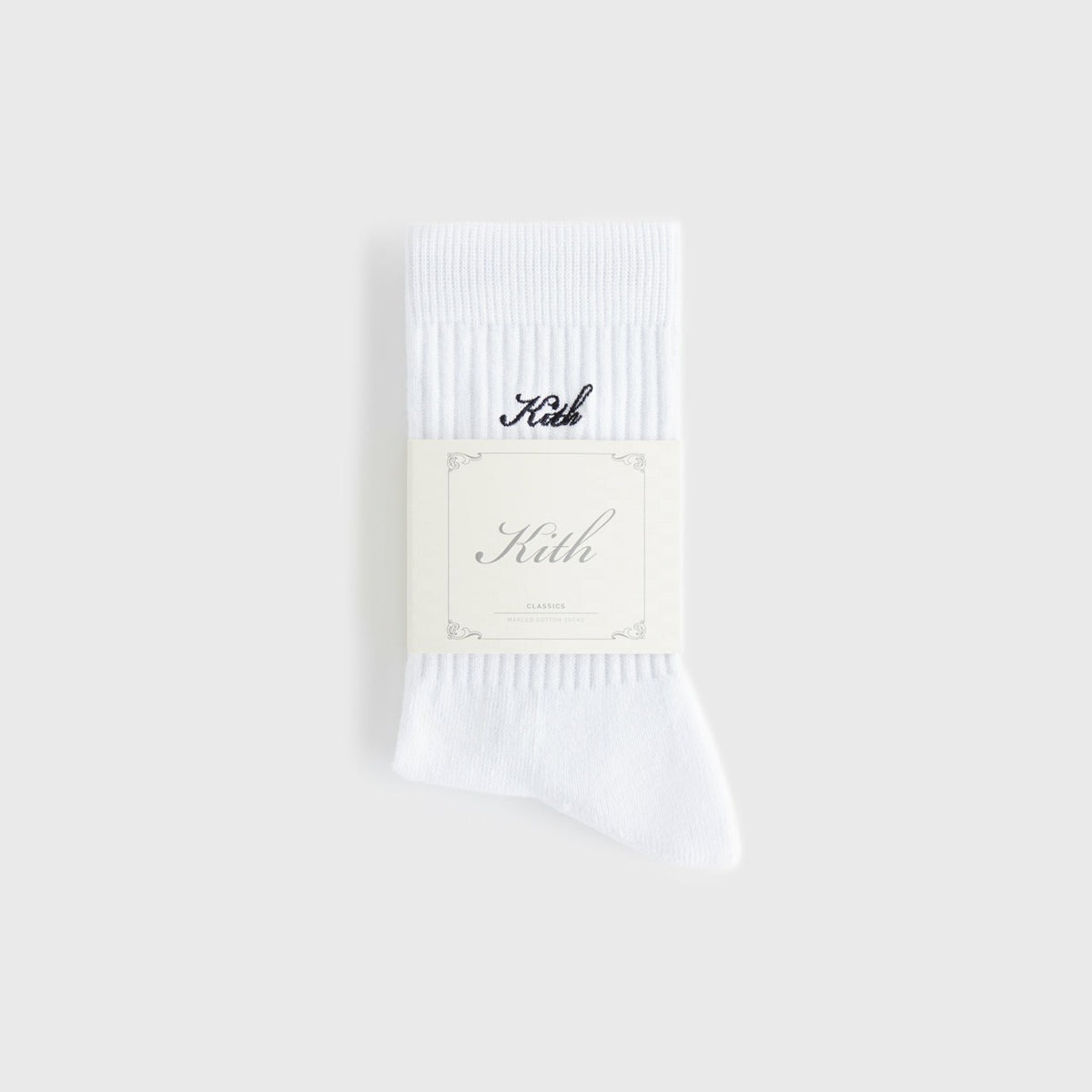 Kith Women Script Classic Crew Socks - White | Kith