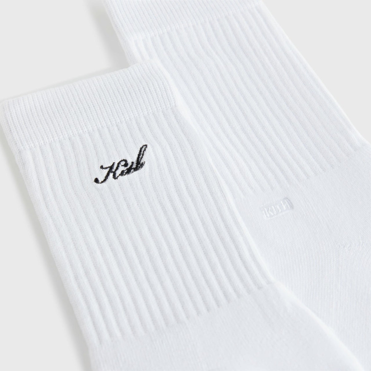Kith Women Script Classic Crew Socks - White | Kith