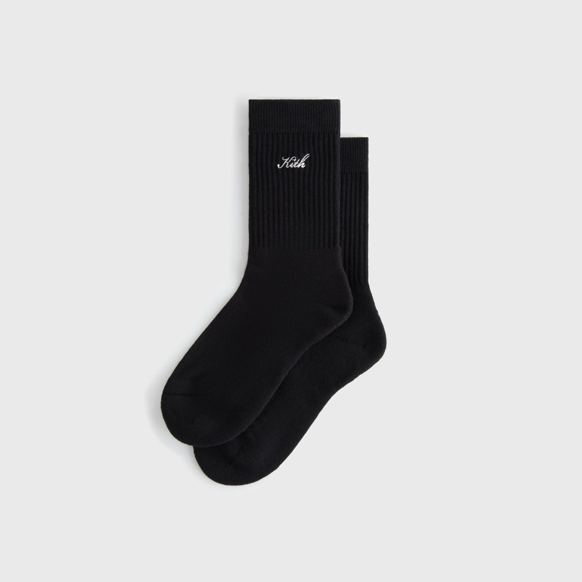 Kith Women Script Classic Crew Socks - Black | Kith