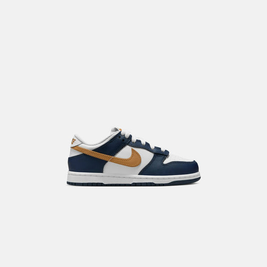 Nike PS Dunk Low - White / Wheat / Midnight Navy | Kith