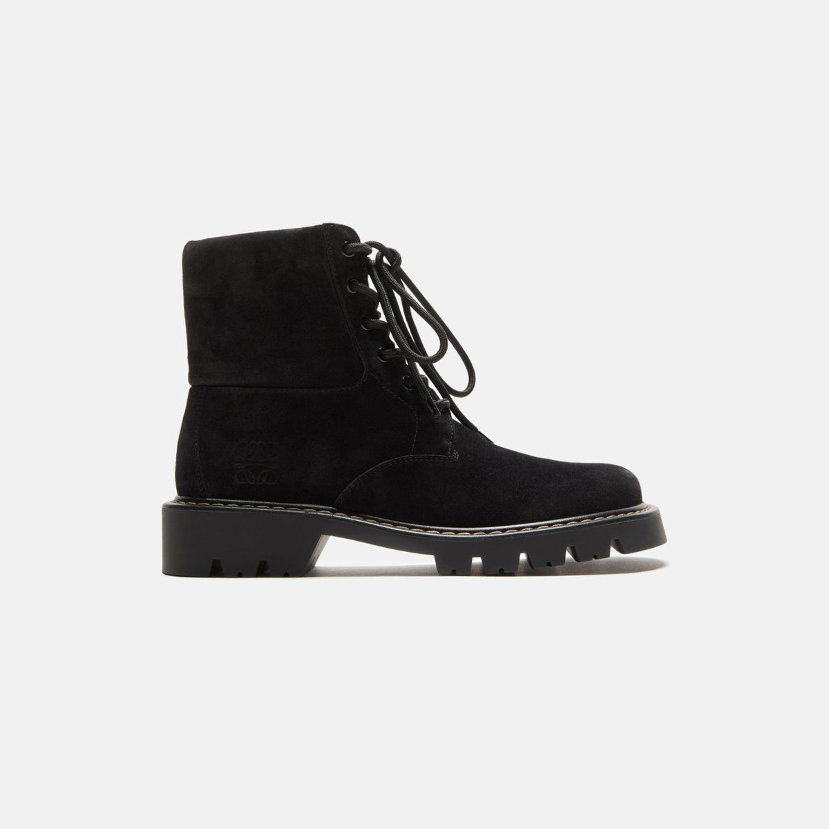 Loewe Sierra Combat Ankle Boot - Black / Medium Tabacco | Kith