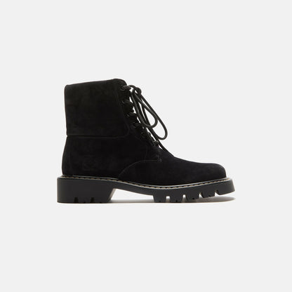 Loewe Sierra Combat Ankle Boot - Black / Medium Tabacco | Kith